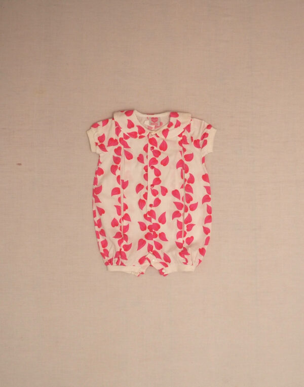 Barboteuse feuilles roses