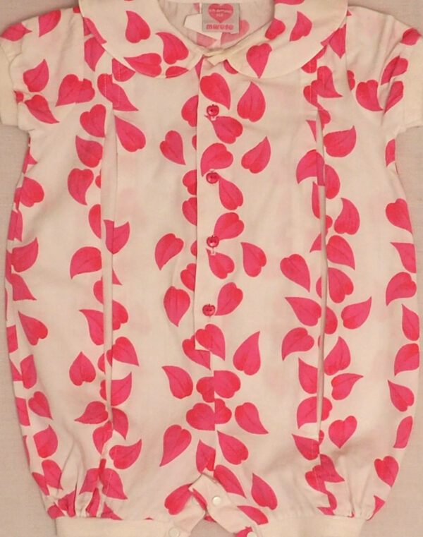 Barboteuse feuilles roses