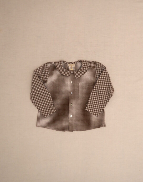 Fred gingham brown shirt Baghère