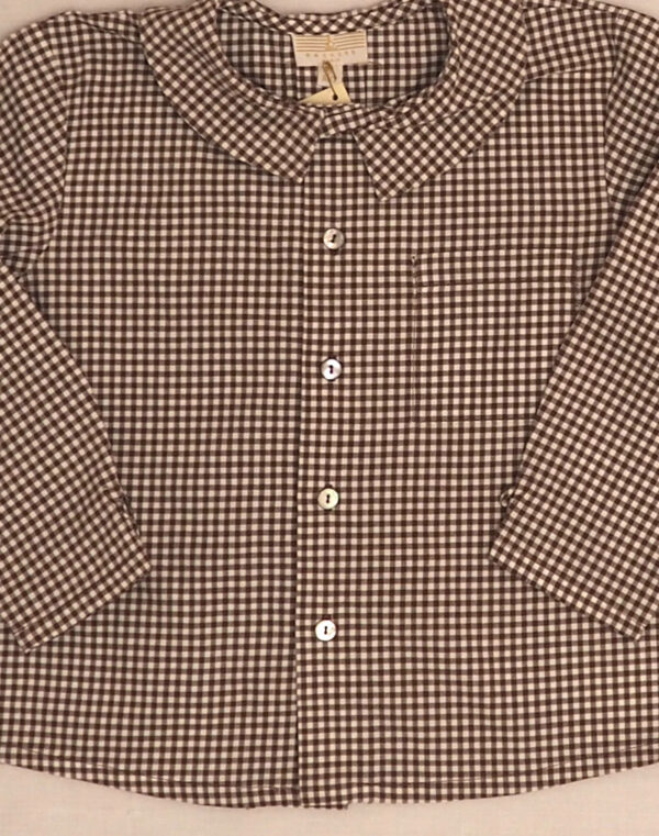 Fred gingham brown shirt Baghère