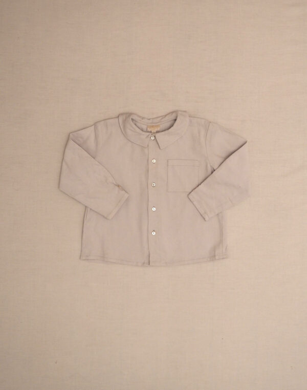 Baghère pearl grey Fred velvet shirt