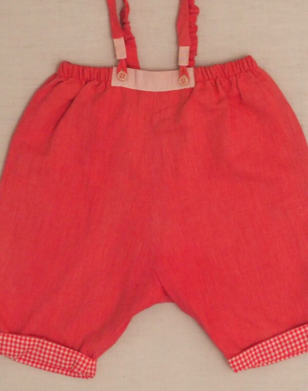 Baghère pink chambray bib pants