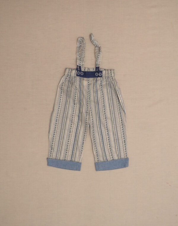 Baghère blue geometric Liberty bib pants