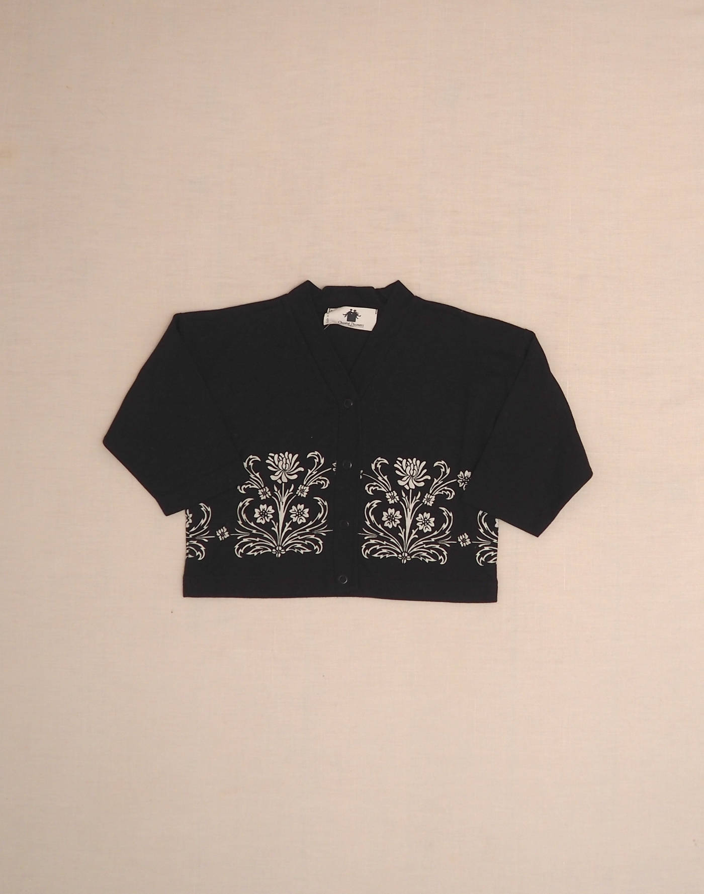 Floral jersey cardigan