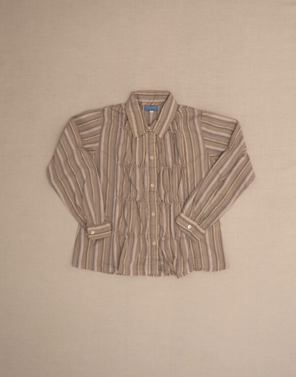 Striped smocked shirt 8 years