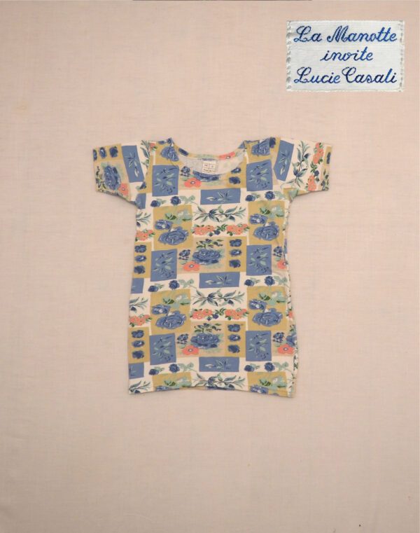 Mini robe en jersey fleuri