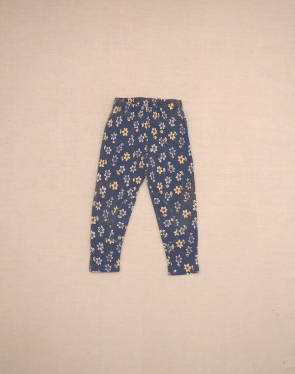Legging côtelé fleuri
