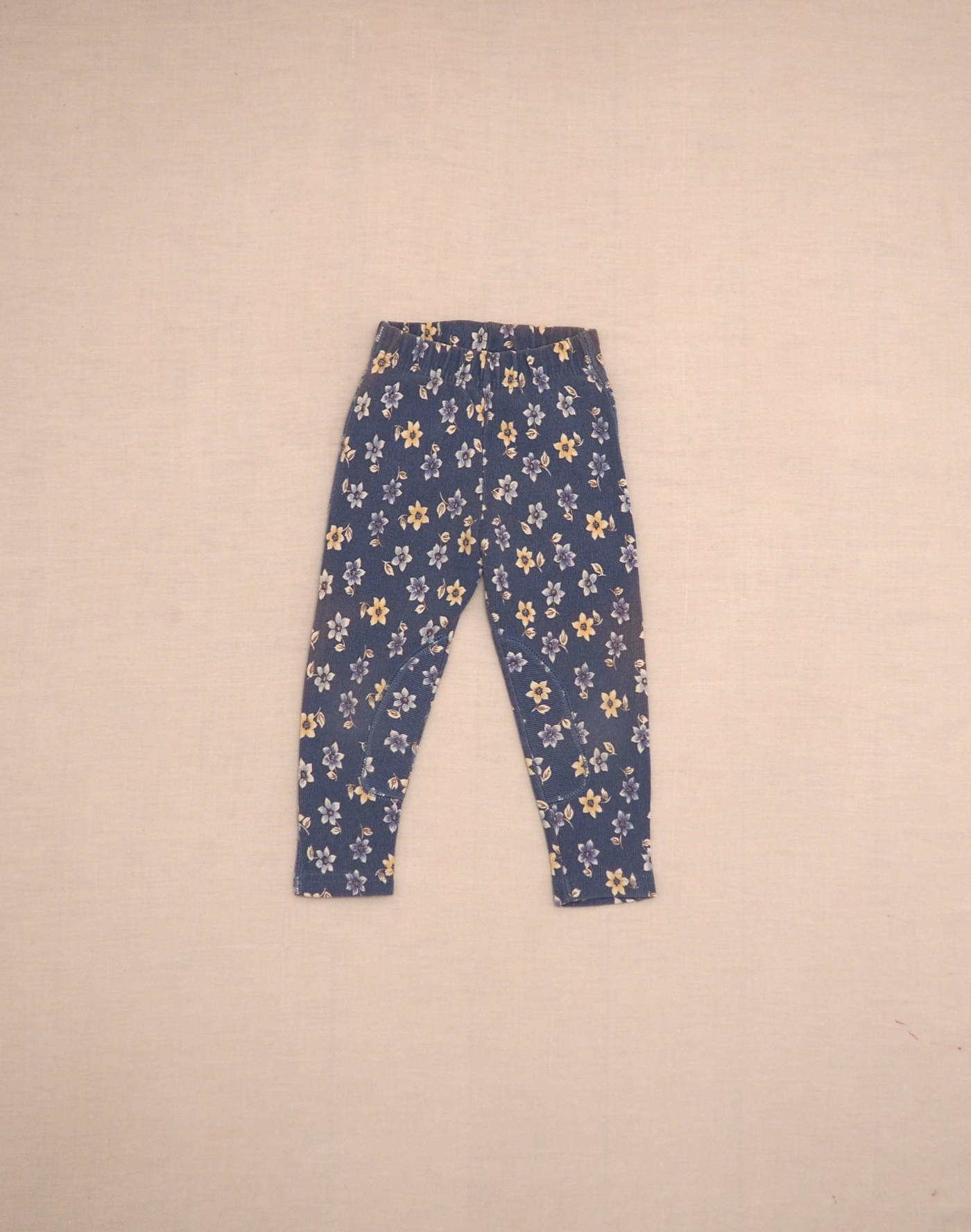 Legging côtelé fleuri