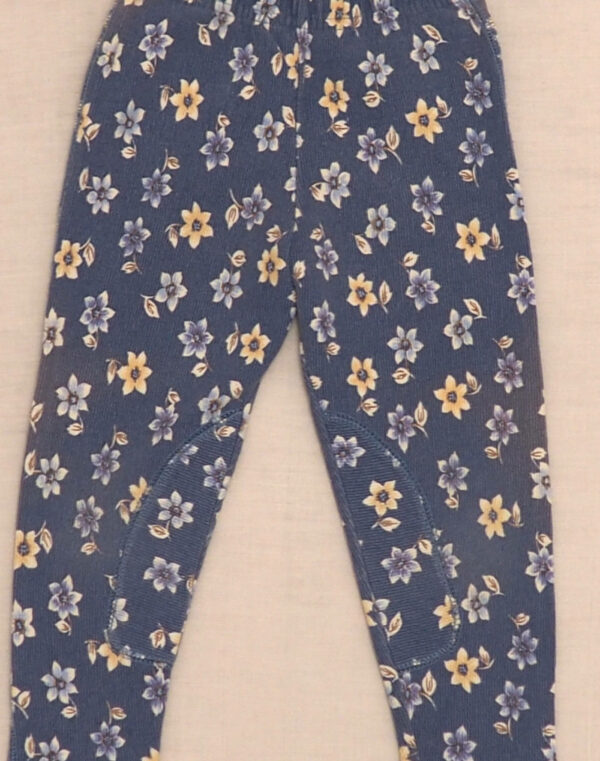Legging côtelé fleuri