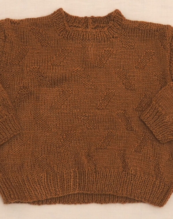 Pull texturé fait main