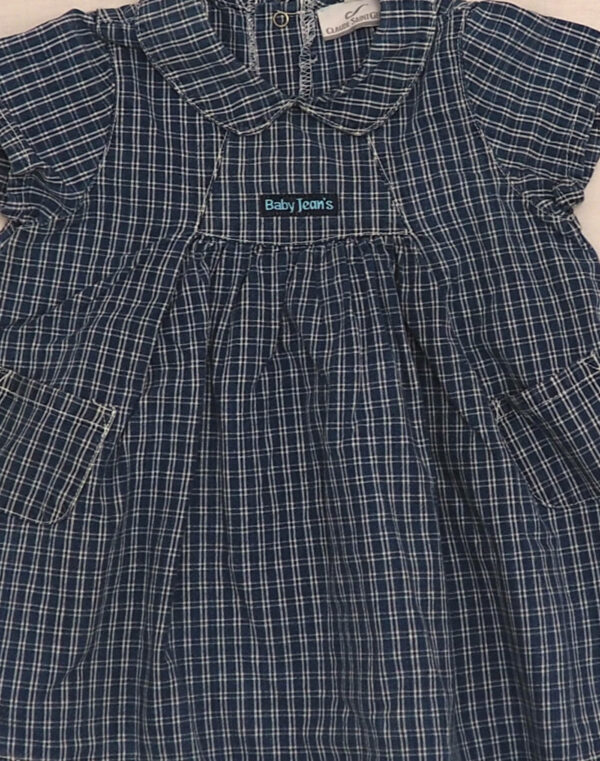 Robe jean à carreaux