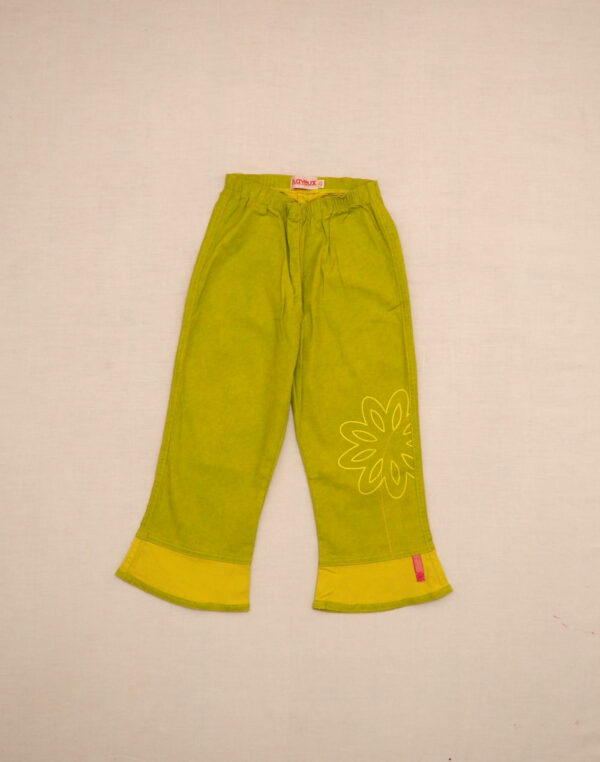 Pantalon évasé anis