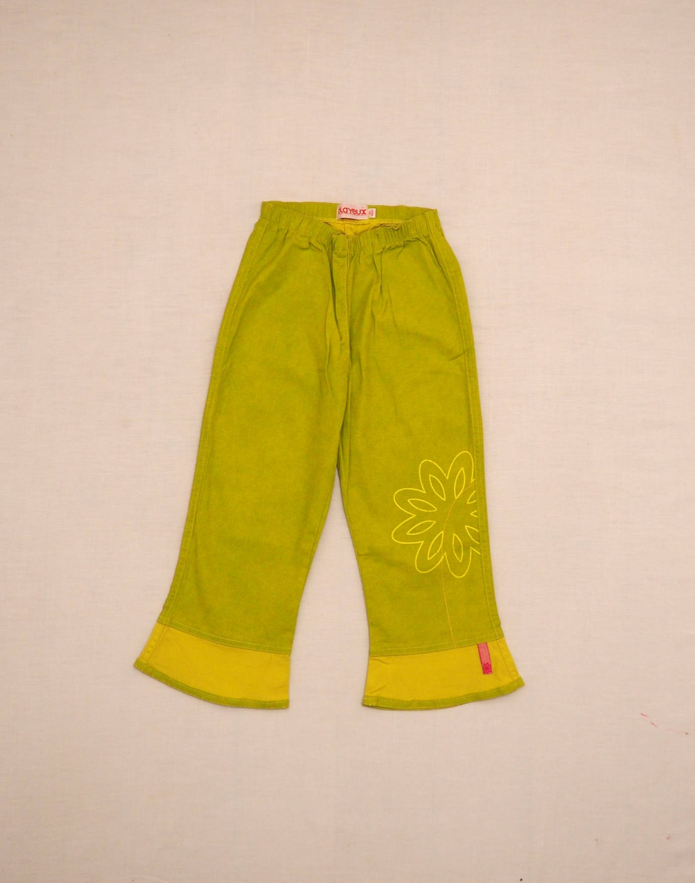 Pantalon évasé anis