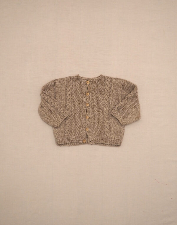 Cardigan à torsades fait main
