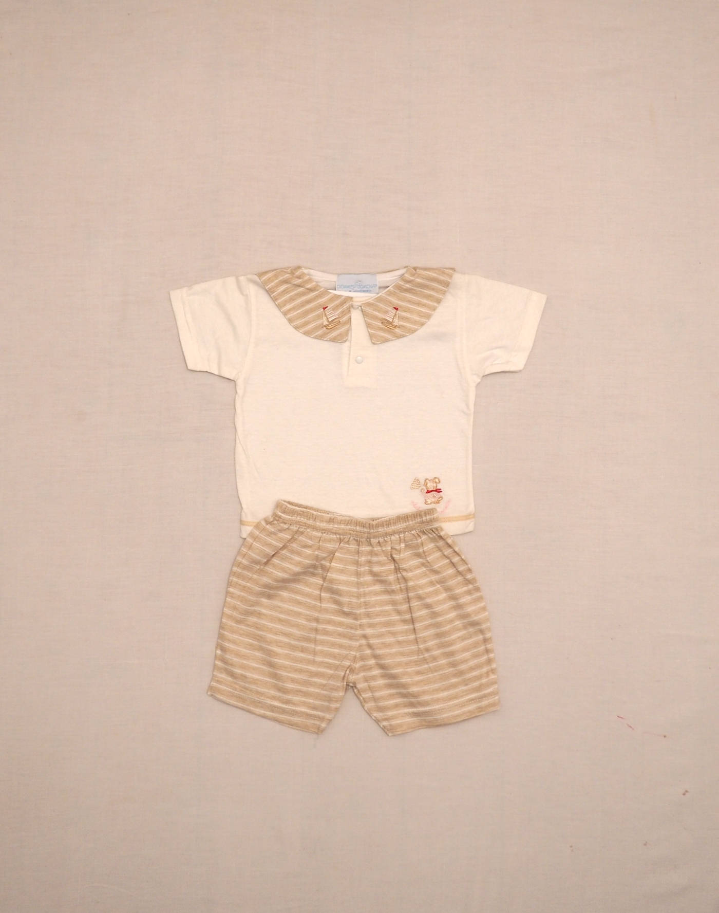 Ensemble T-shirt & short marin brodé