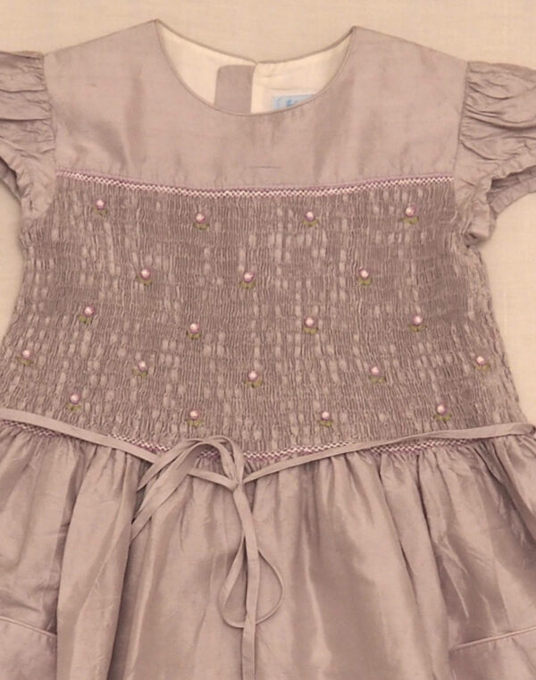 Robe en soie parme Molli 8 ans