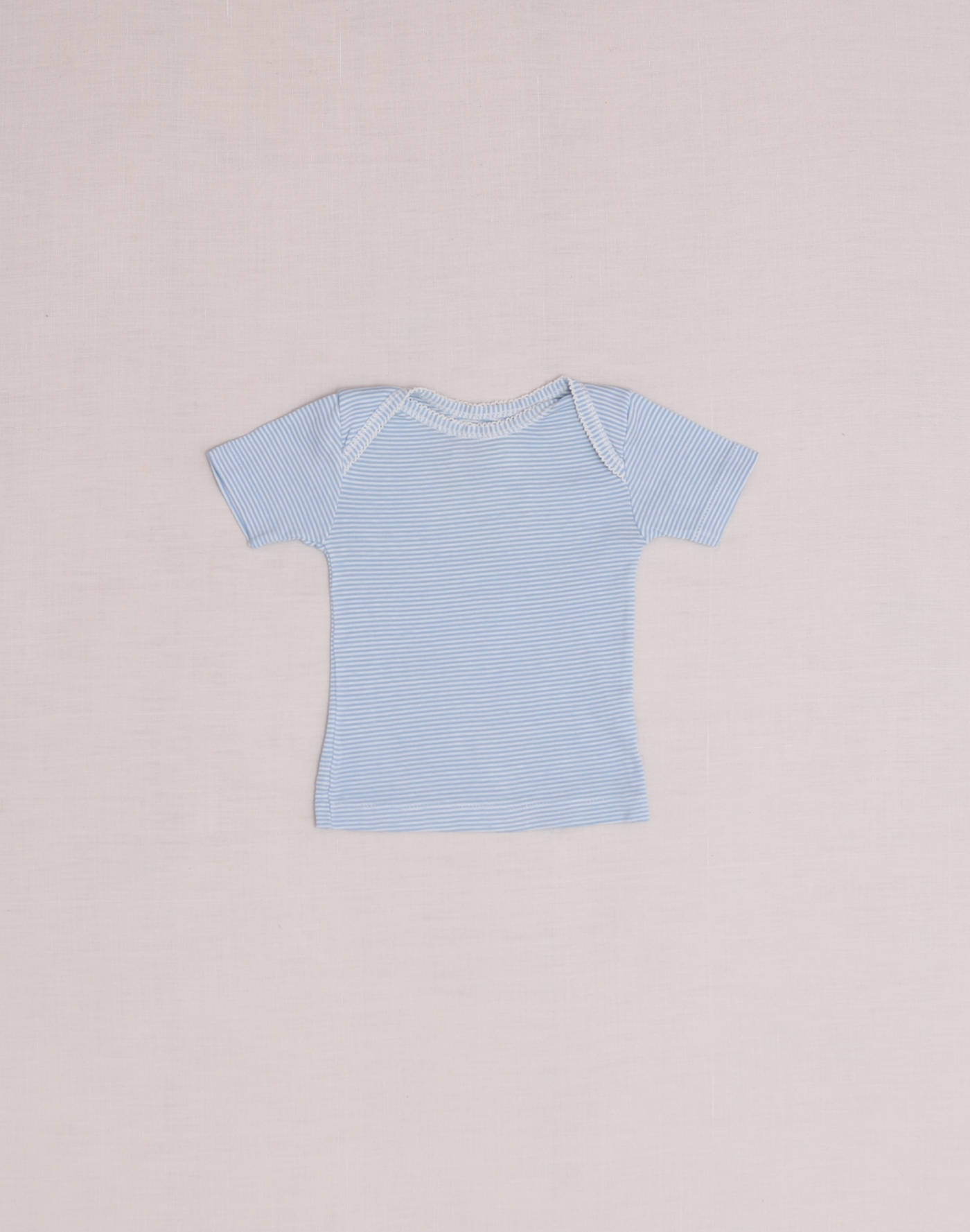 T-shirt bleu manches courtes Petit Bateau