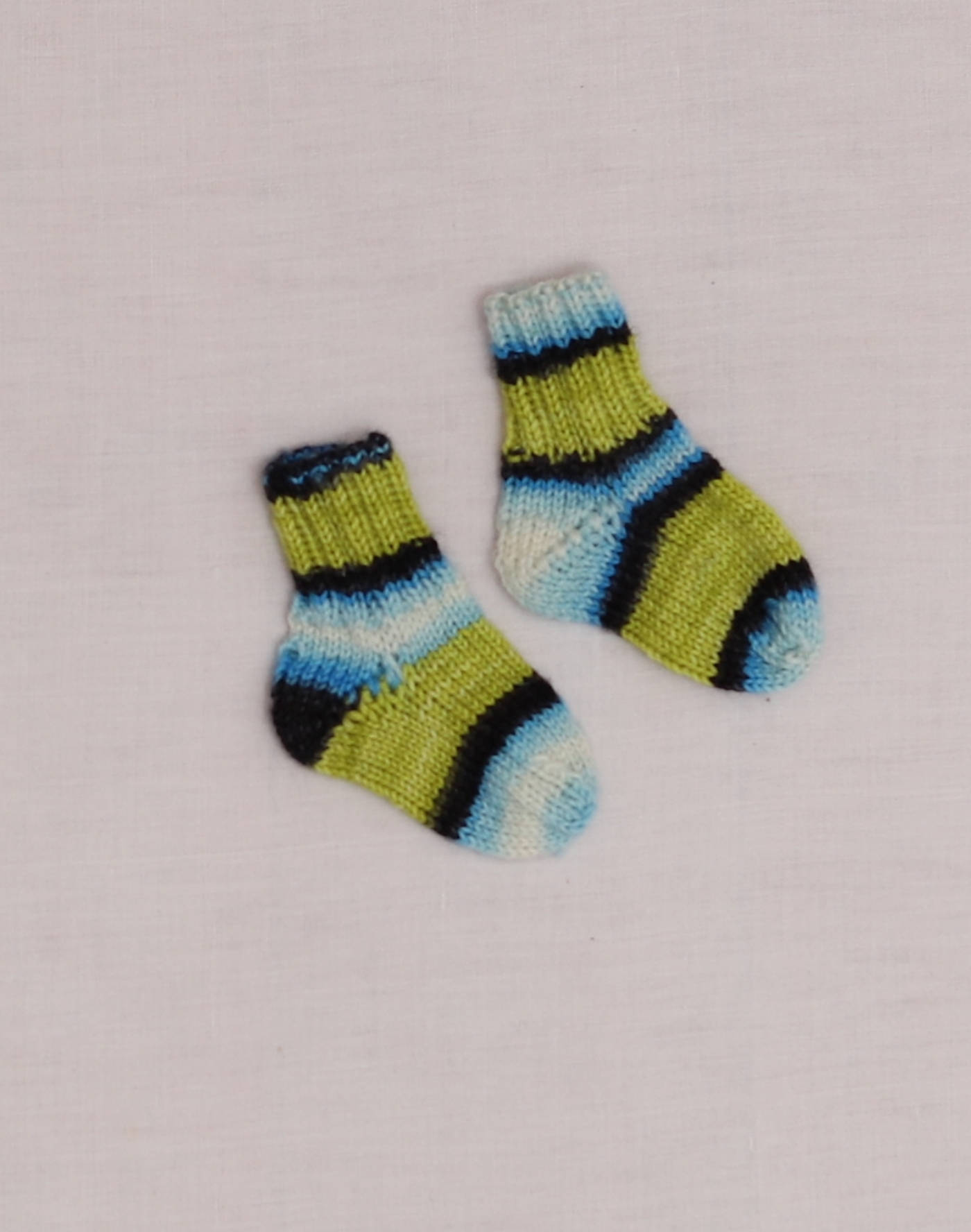 Handmade Green & Blue Socks P16