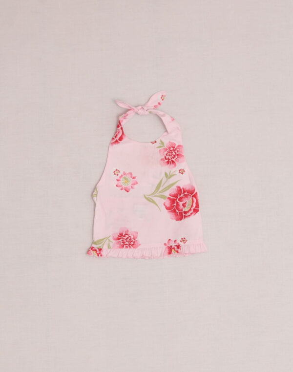 Floral tie-front top