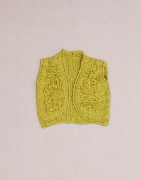 Veston en maille vert anis