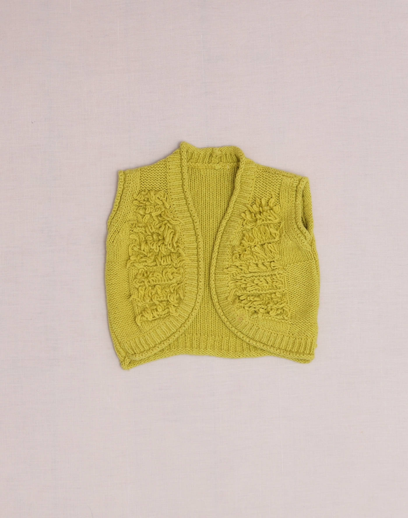 Veston en maille vert anis
