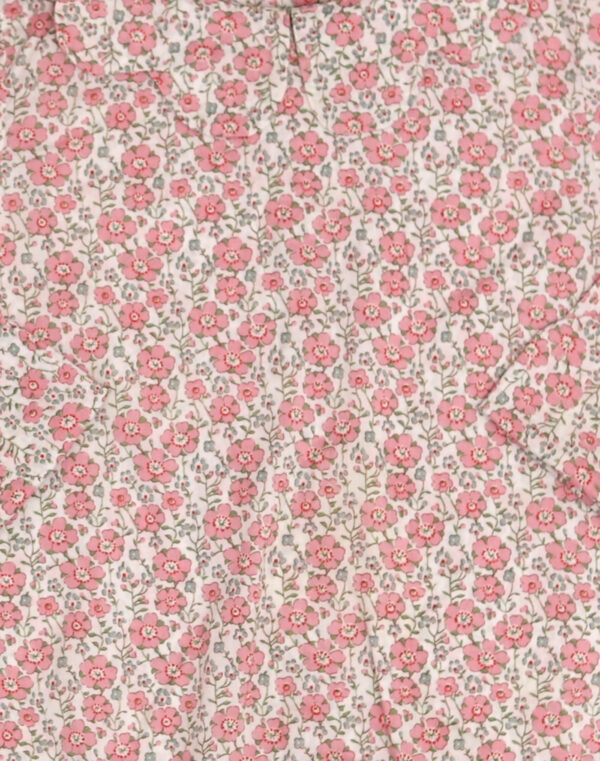 Pink & Green Liberty Print Blouse with Petal Collar