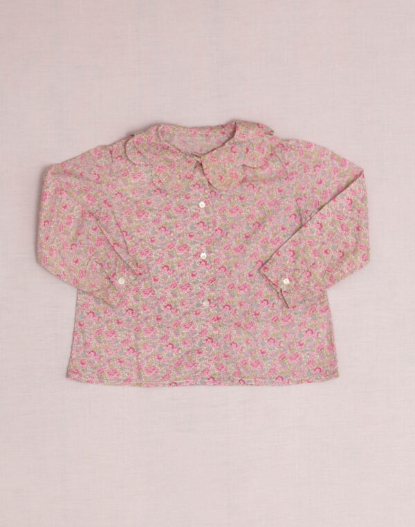 Pink Liberty petal-collar shirt