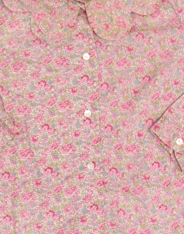 Pink Liberty petal-collar shirt