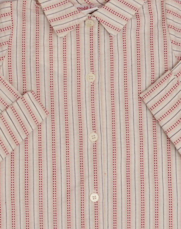 Textured striped shirt