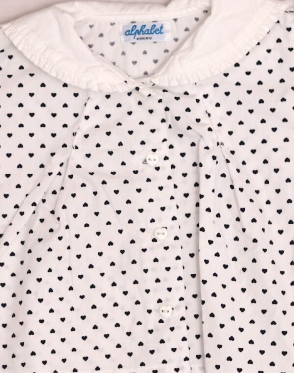 Oversized heart-print blouse