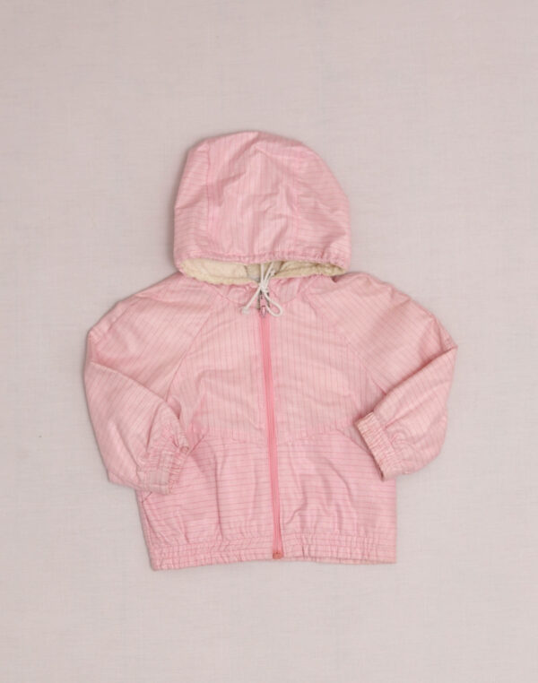 Striped hooded jacket