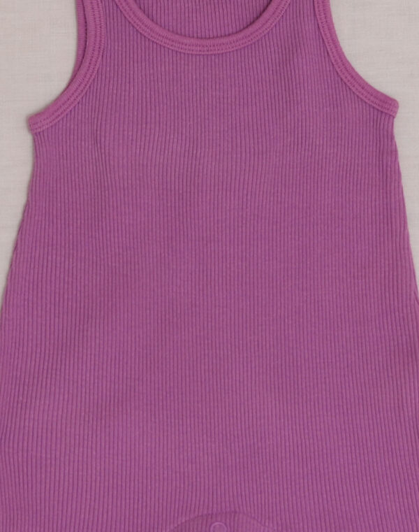 Barboteuse mauve jersey côtelé