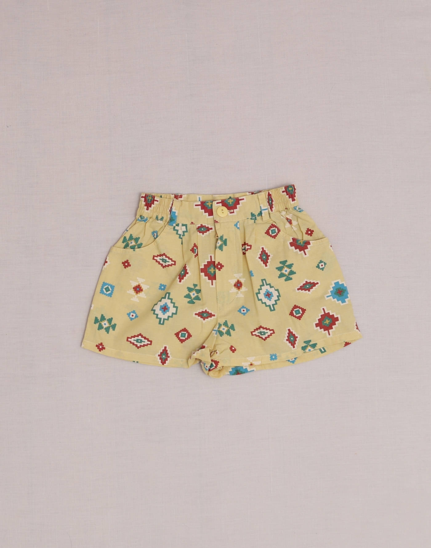 Shorts with geometric patterns