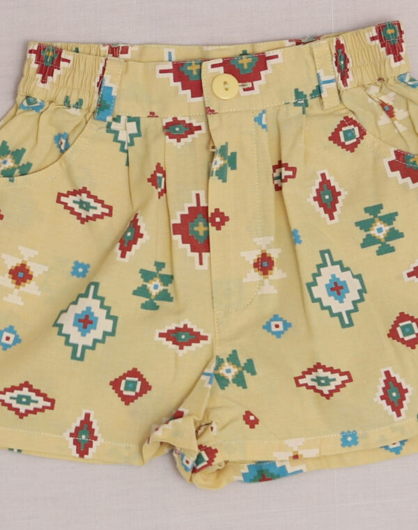 Shorts with geometric patterns