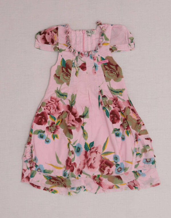 Robe fleurie appliqués fleurs