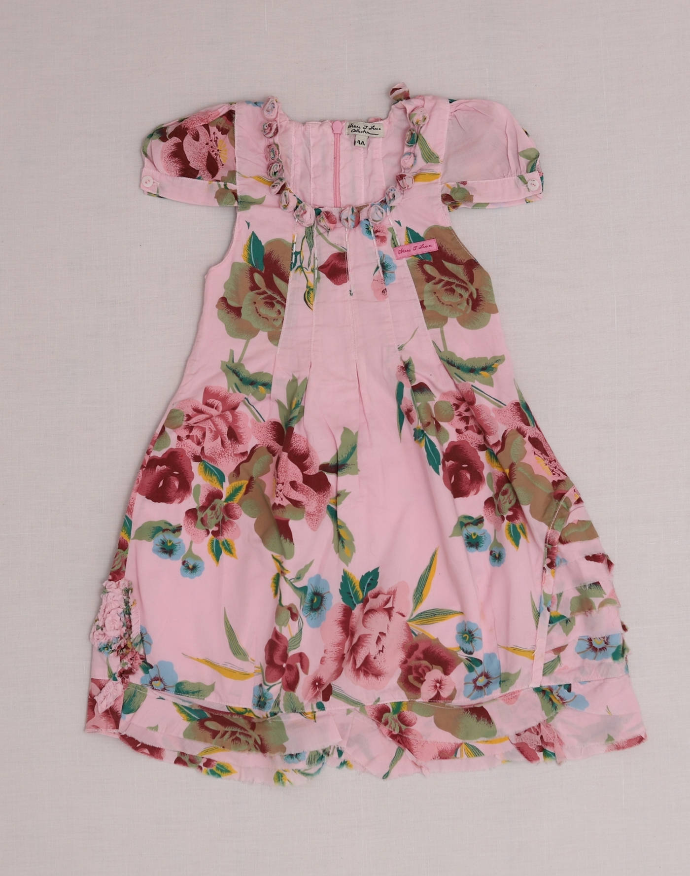 Robe fleurie appliqués fleurs