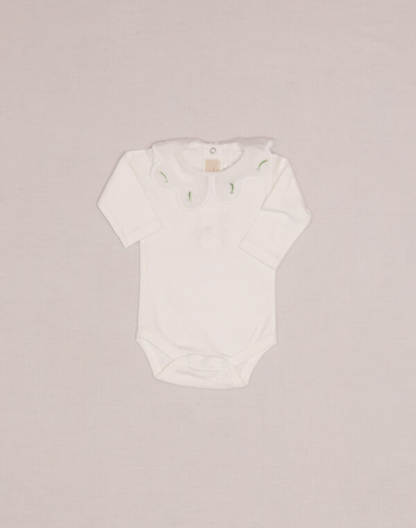 Body col pétale brodé fleurs Baghère
