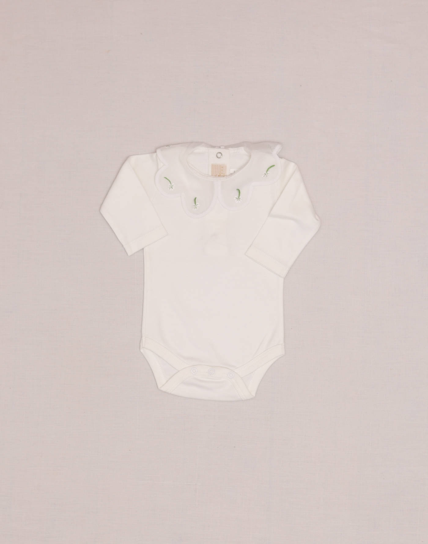 Body col pétale brodé fleurs Baghère