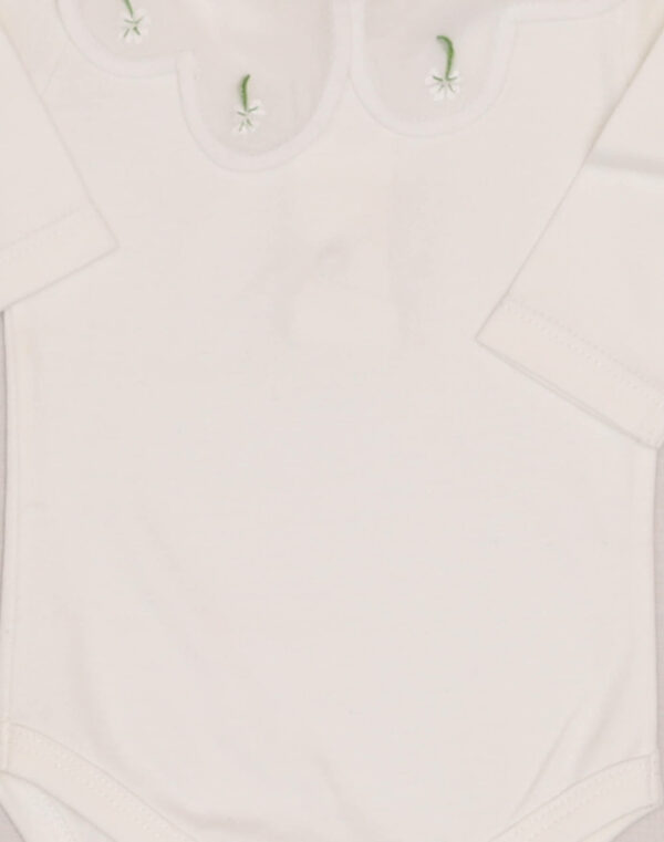 Body col pétale brodé fleurs Baghère