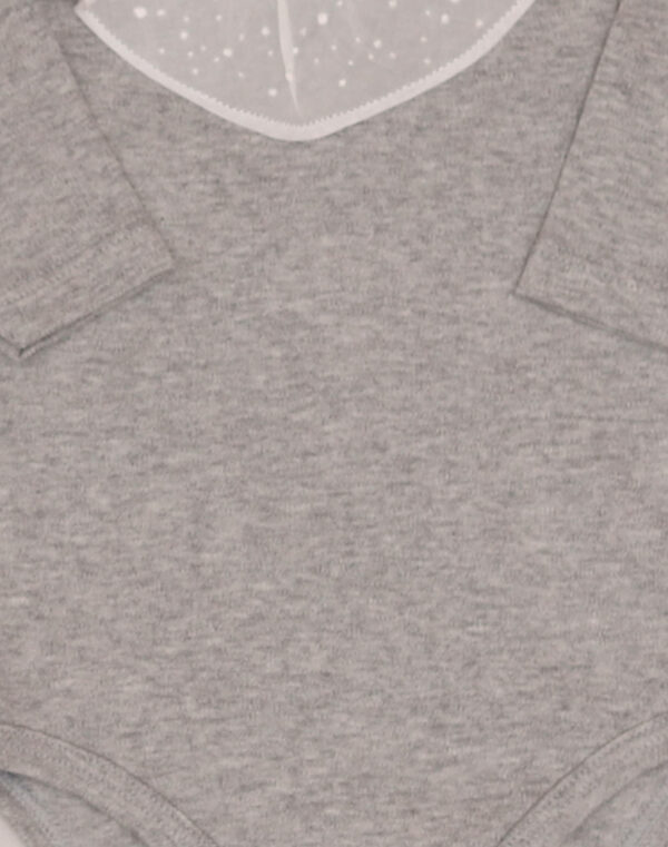 Baghère Gray Pierrot-Collar Bodysuit