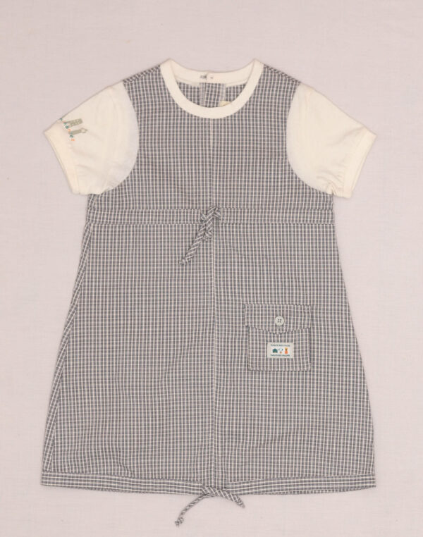 Checkered & Jersey Summer Dress