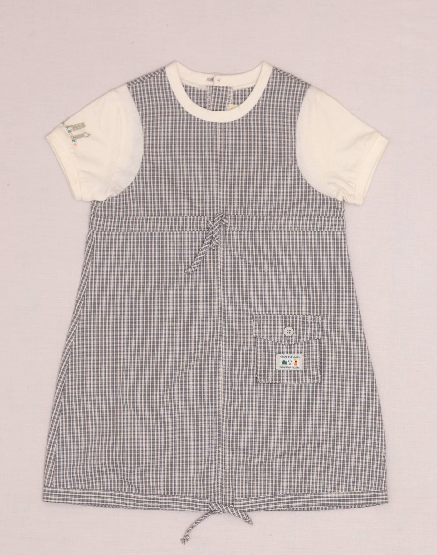 Robe d'été carreaux & jersey