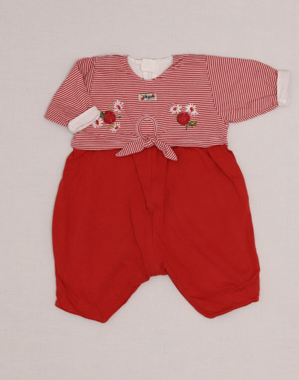 Embroidered fleece jumpsuit