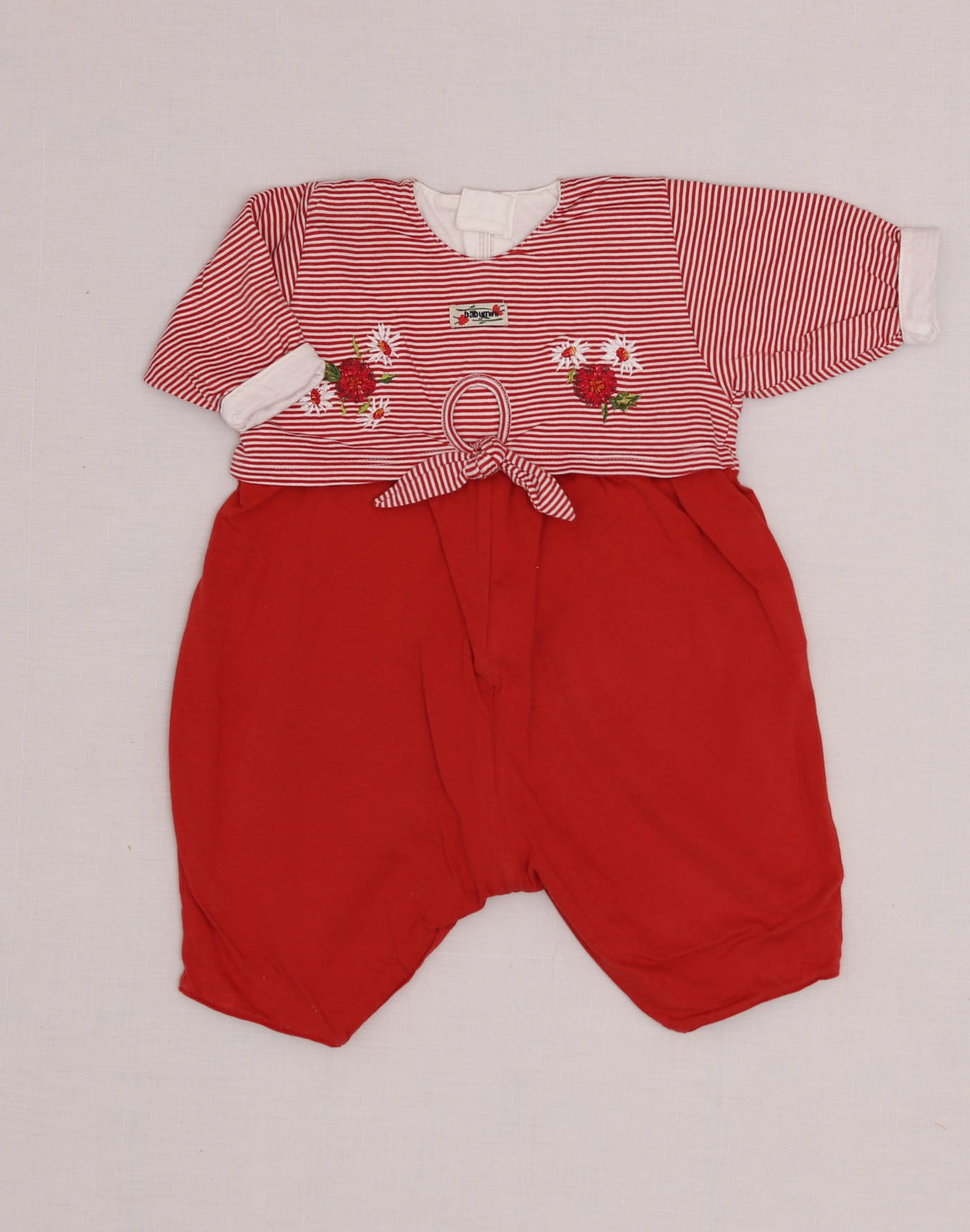 Embroidered fleece jumpsuit