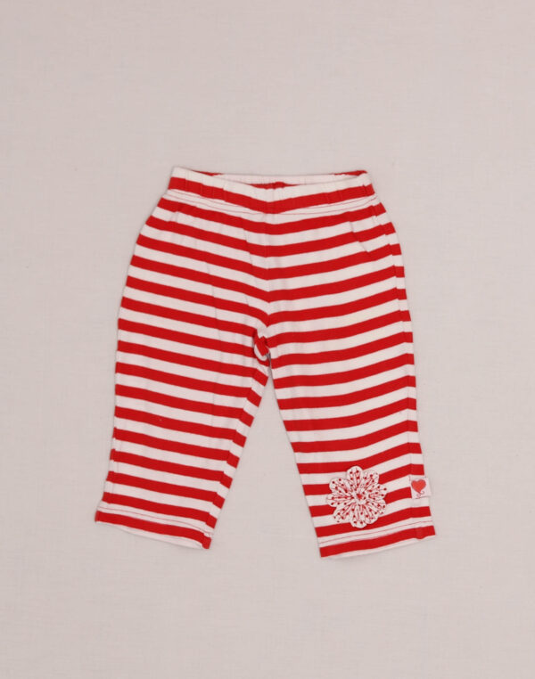 Striped jersey capris