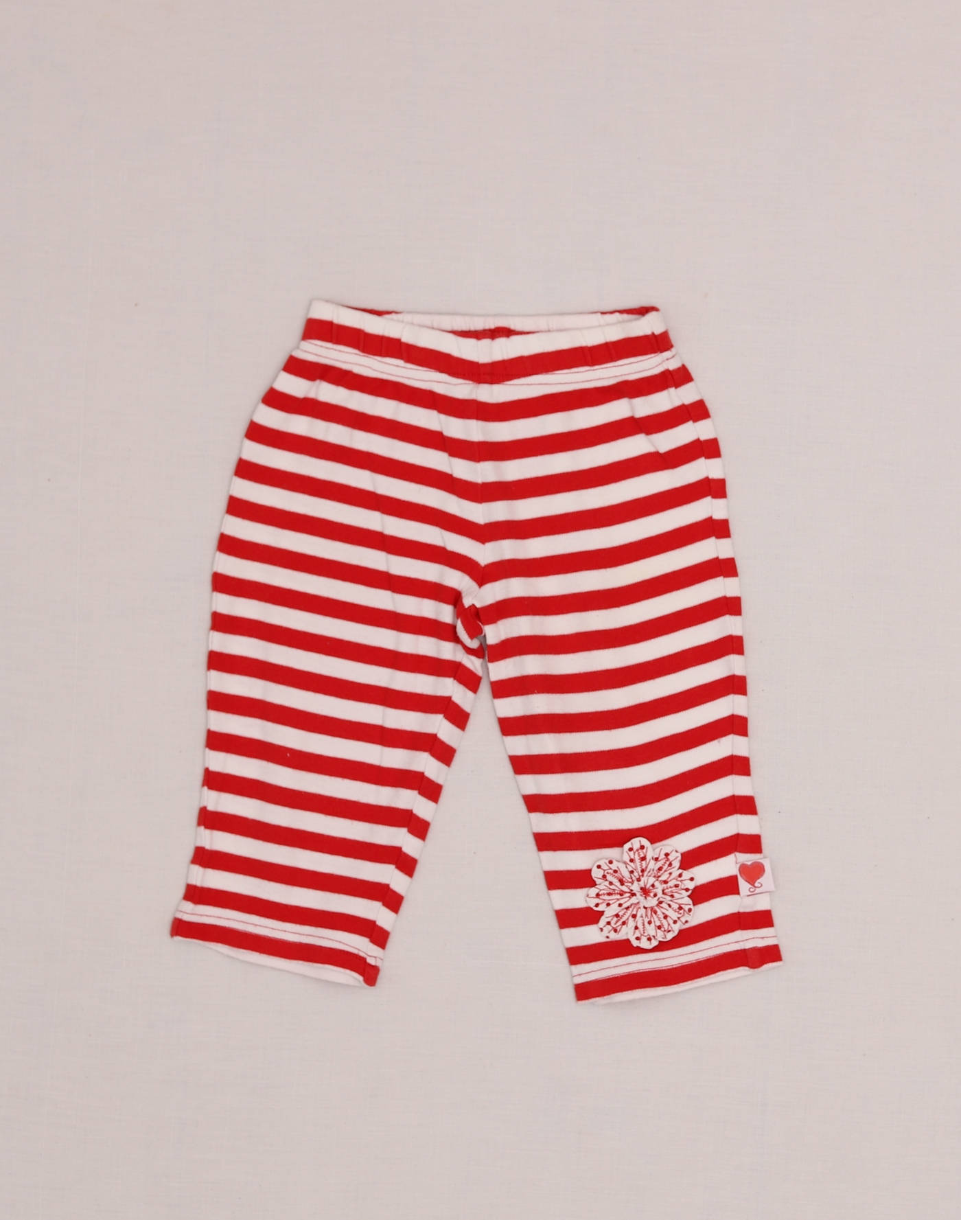 Striped jersey capris