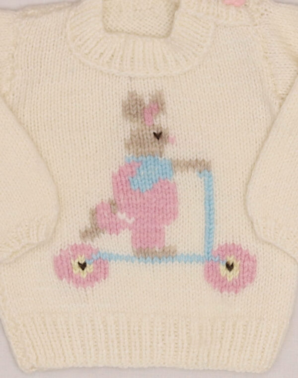 Handmade Rabbit Scooter Sweater