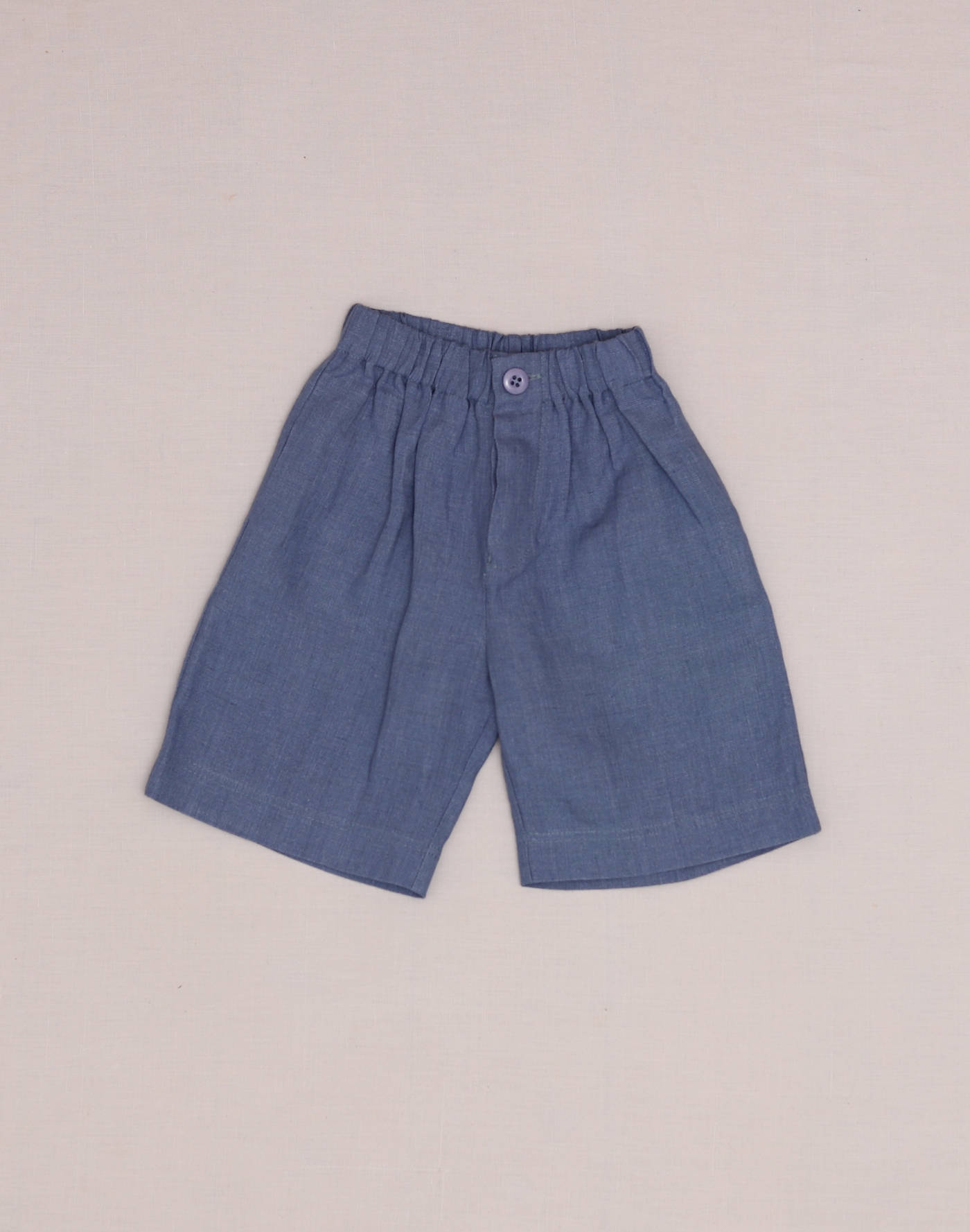 Baghère Blue Linen Bermuda Shorts