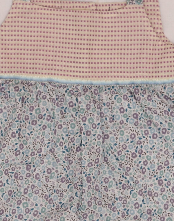 Baghère Blue Jacquard & Liberty Print Blouse with Straps