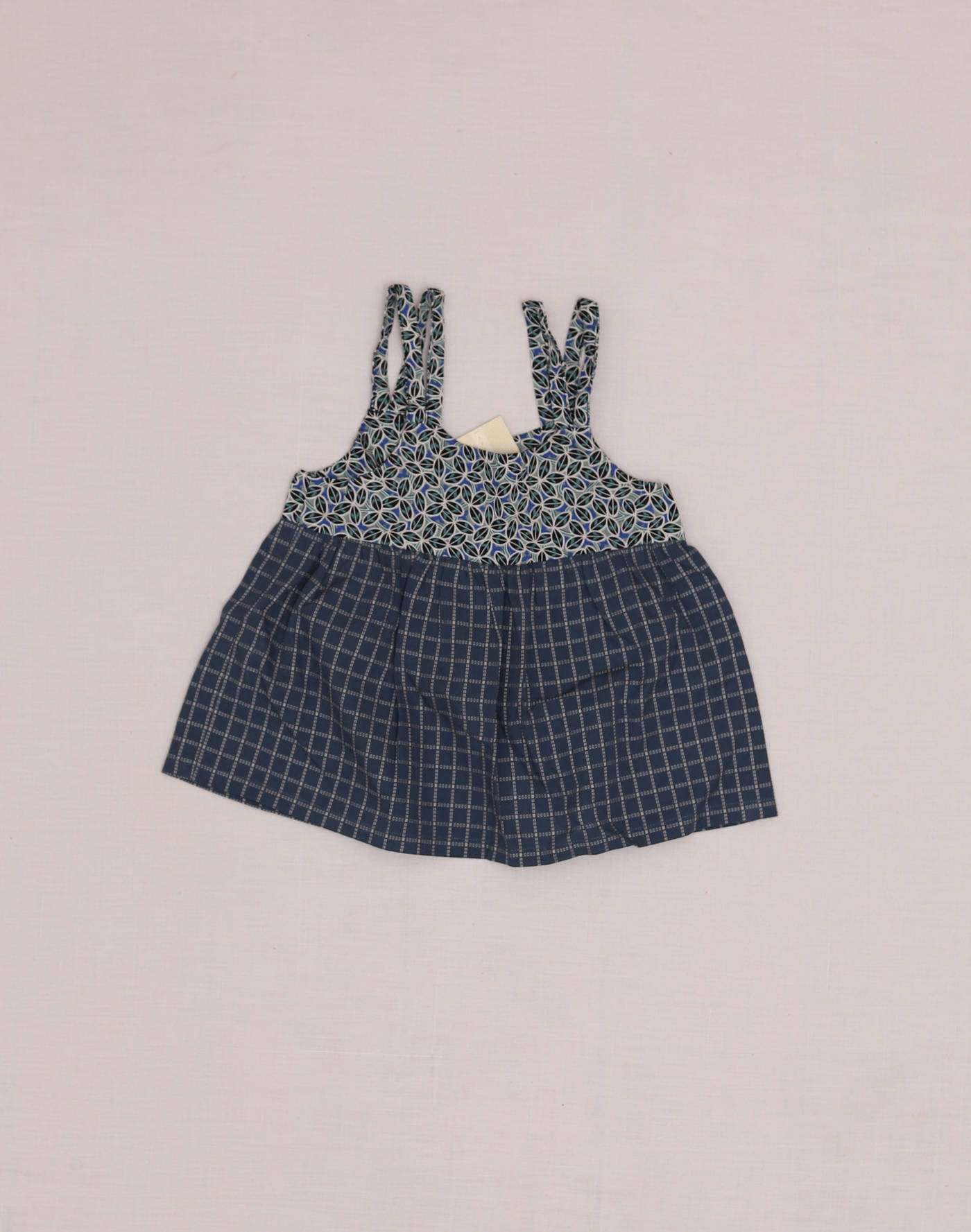 Blouse à bretelles carreaux & Liberty Baghère